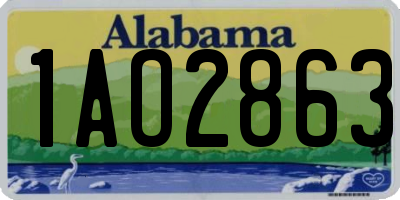 AL license plate 1AO2863