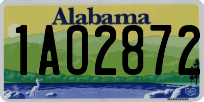 AL license plate 1AO2872