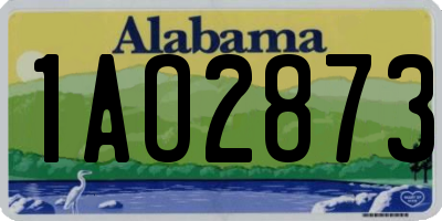 AL license plate 1AO2873