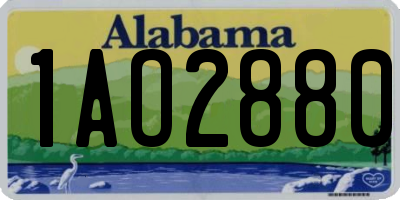 AL license plate 1AO2880
