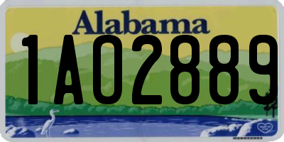 AL license plate 1AO2889