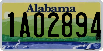 AL license plate 1AO2894