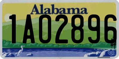 AL license plate 1AO2896