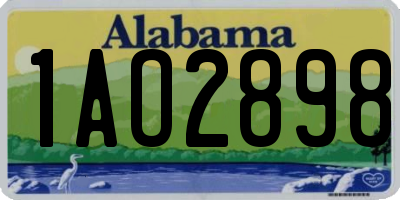 AL license plate 1AO2898