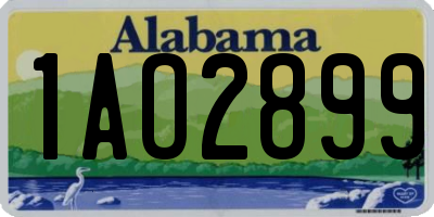 AL license plate 1AO2899