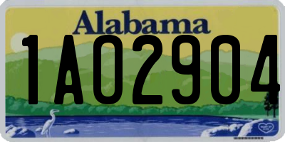 AL license plate 1AO2904