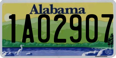AL license plate 1AO2907