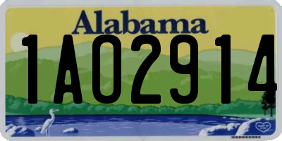 AL license plate 1AO2914
