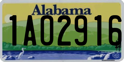 AL license plate 1AO2916