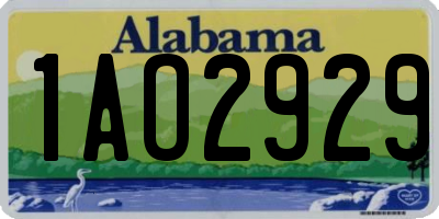AL license plate 1AO2929