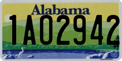 AL license plate 1AO2942