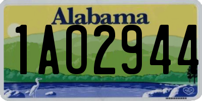 AL license plate 1AO2944