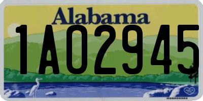 AL license plate 1AO2945