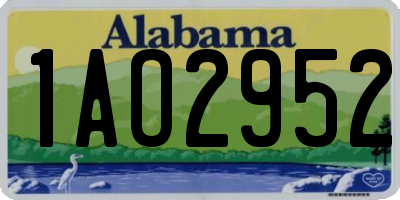 AL license plate 1AO2952