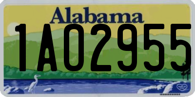 AL license plate 1AO2955