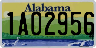 AL license plate 1AO2956