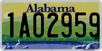 AL license plate 1AO2959