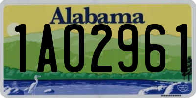 AL license plate 1AO2961