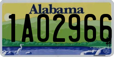 AL license plate 1AO2966