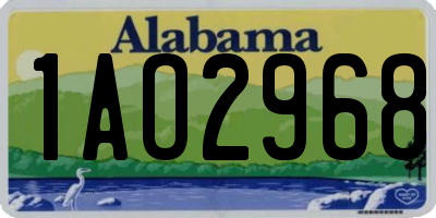 AL license plate 1AO2968