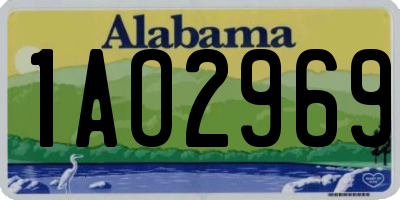 AL license plate 1AO2969
