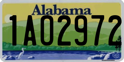 AL license plate 1AO2972