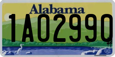 AL license plate 1AO2990