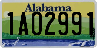 AL license plate 1AO2991