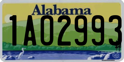 AL license plate 1AO2993
