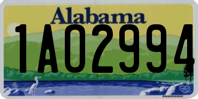 AL license plate 1AO2994
