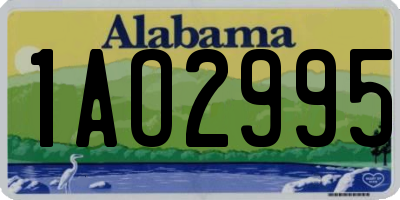 AL license plate 1AO2995