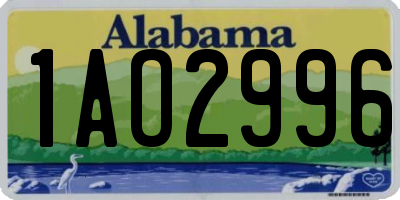 AL license plate 1AO2996