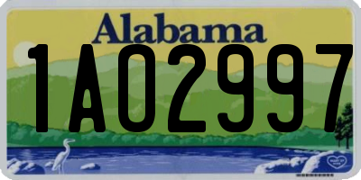AL license plate 1AO2997