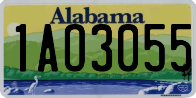AL license plate 1AO3055