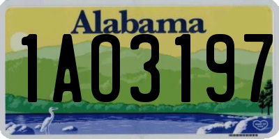 AL license plate 1AO3197