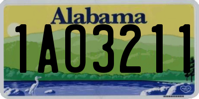 AL license plate 1AO3211