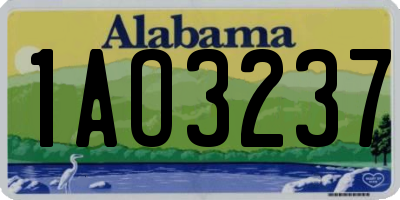 AL license plate 1AO3237