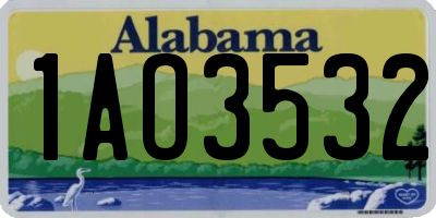 AL license plate 1AO3532