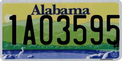 AL license plate 1AO3595