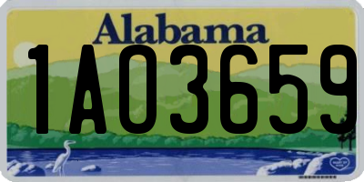 AL license plate 1AO3659