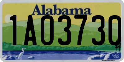 AL license plate 1AO3730