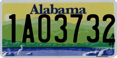 AL license plate 1AO3732