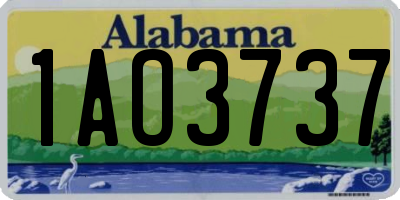 AL license plate 1AO3737