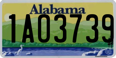 AL license plate 1AO3739