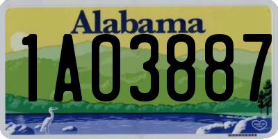 AL license plate 1AO3887