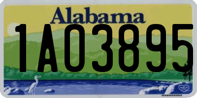 AL license plate 1AO3895
