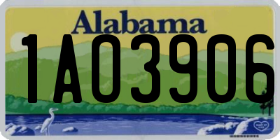 AL license plate 1AO3906