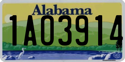 AL license plate 1AO3914