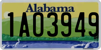 AL license plate 1AO3949