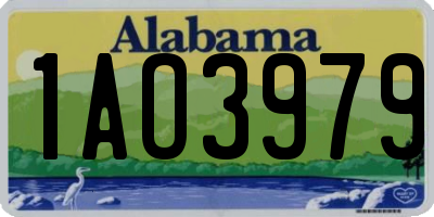 AL license plate 1AO3979
